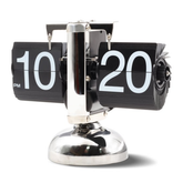 Olmecs Retro Vintage Flip Desk Clock Home Décor Ideal for Home Office - Black